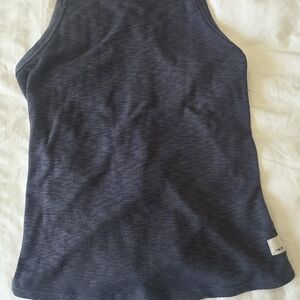 Vuori Navy Ribbed Tank Top